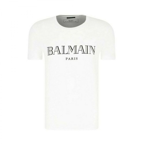 Balmain, Logo Print T-shirt Biały, male, 844.00PLN