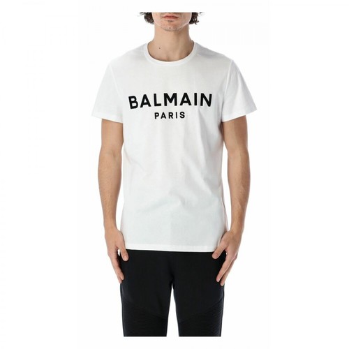 Balmain, T-Shirt Xh1Ef000Bb33 Biały, male, 1596.00PLN