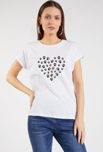 Bawełniany t-shirt z printem serca 27.50PLN