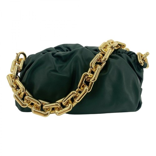 Bottega Veneta Vintage, Pre-owned Chain Pouch Shoulder Bag Zielony, female, 12942.00PLN