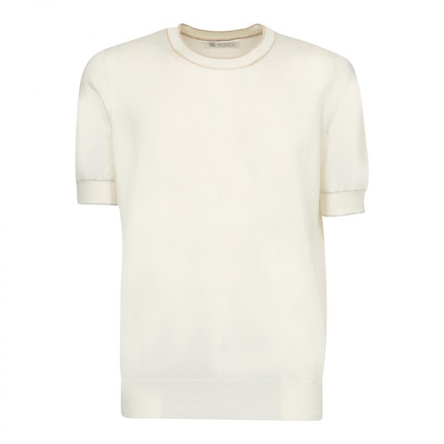 Brunello Cucinelli, Cotton t-shirt Biały, male, 1779.00PLN