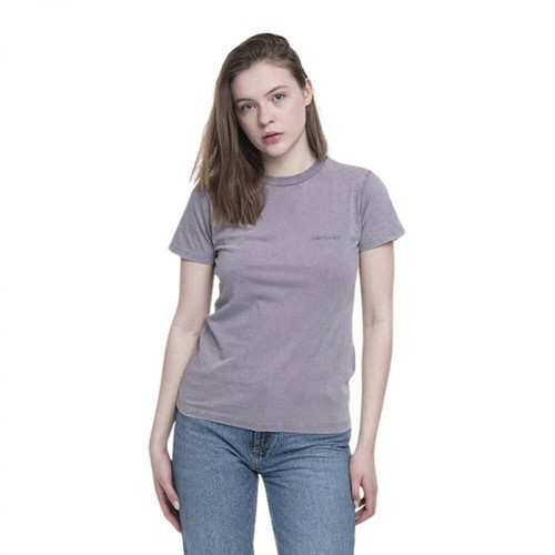 Carhartt Wip, Koszulka Mosby Script T-Shirt I029078 Provence Fioletowy, female, 217.35PLN