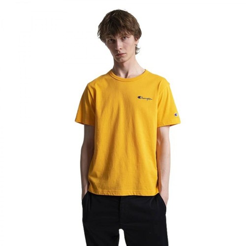 Champion, Koszulka męska Crewneck T-Shirt 214282 Os030 Żółty, male, 194.35PLN