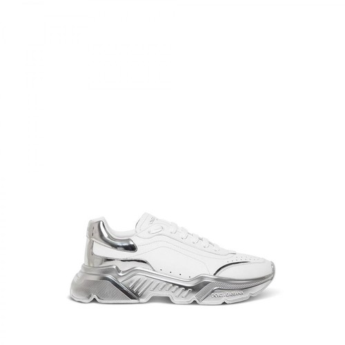 Dolce & Gabbana, Leather Sneakers Biały, male, 2953.00PLN