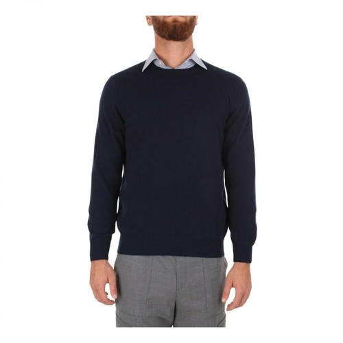 Drumohr, D1K303 Choker sweater Niebieski, male, 1387.00PLN