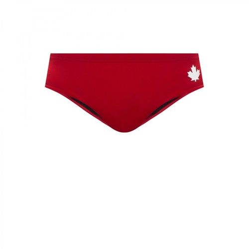 Dsquared2, Swim briefs with logo Czerwony, male, 475.00PLN