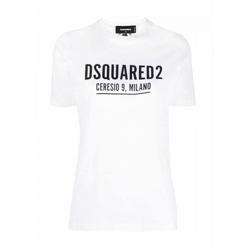 Dsquared2, T-shirt With Logo Biały, female, 486.00PLN