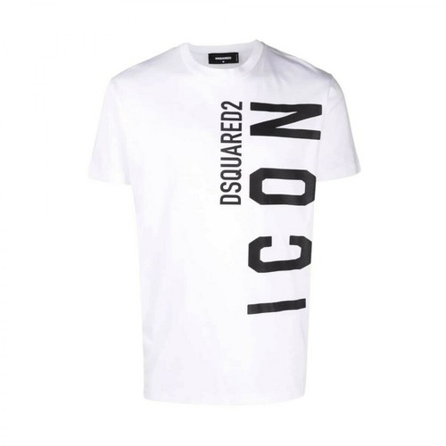 Dsquared2, T-shirt With Logo Biały, male, 818.47PLN