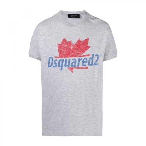 Dsquared2, T-Shirt With Logo Szary, male, 616.00PLN