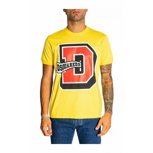 Dsquared2, T-Shirt Żółty, male, 967.83PLN
