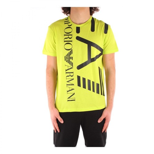Emporio Armani EA7, 3Kpt07 Short sleeve t-shirt Żółty, male, 366.00PLN