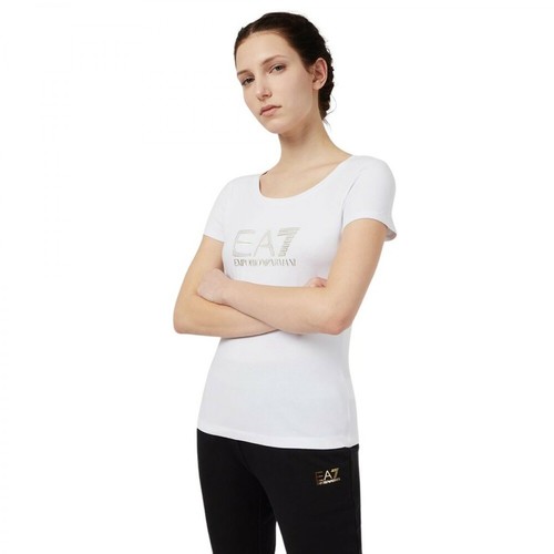 Emporio Armani EA7, T-Shirt Biały, female, 507.00PLN
