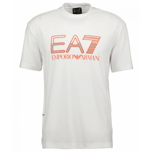 Emporio Armani EA7, T-shirt Biały, male, 256.00PLN