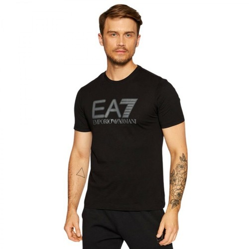 Emporio Armani EA7, T-Shirt Czarny, male, 448.51PLN