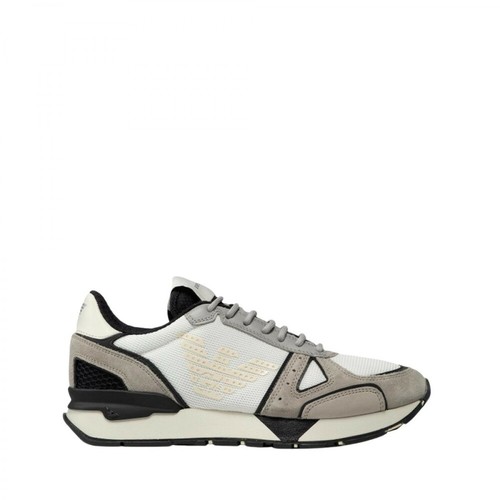 Emporio Armani, Sneakers Biały, male, 792.00PLN