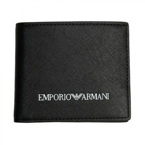 Emporio Armani, Wallet Czarny, male, 456.00PLN