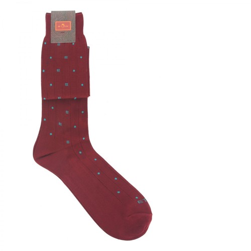 Etro, Socks Czerwony, male, 223.00PLN