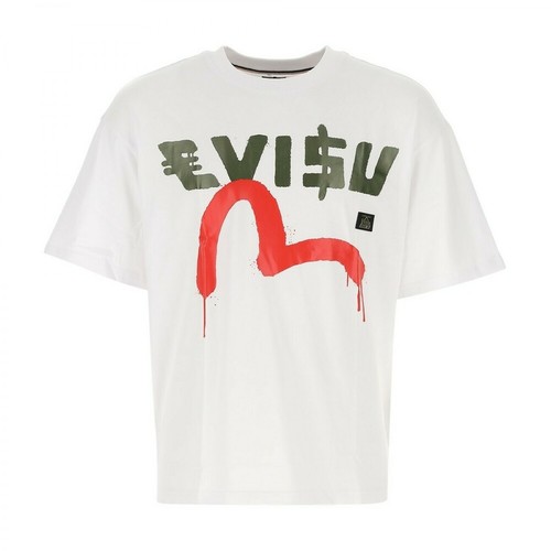 Evisu, T-Shirt Biały, male, 528.00PLN