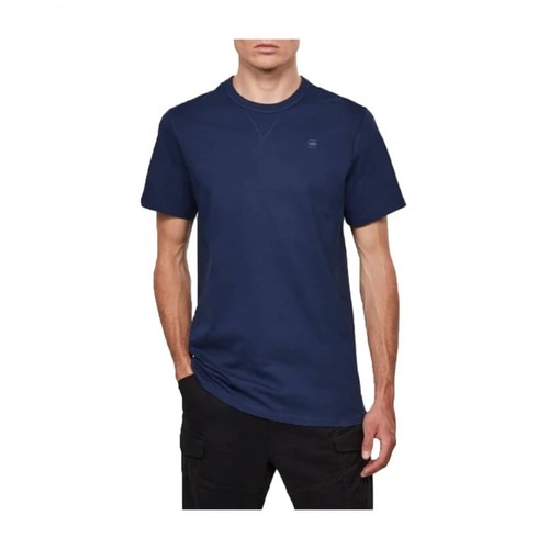 G-star, Premium Core T-Shirt Niebieski, male, 255.00PLN