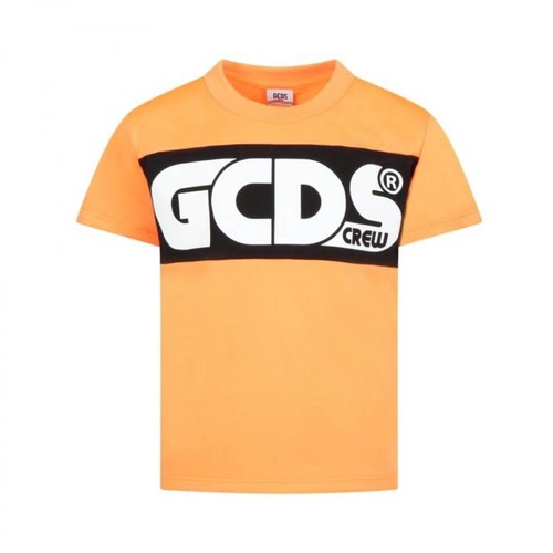 Gcds, 027607Fl T-shirt maniche corte Pomarańczowy, unisex, 320.00PLN