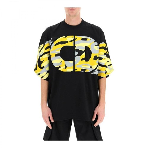 Gcds, macro round logo oversized t-shirt Czarny, male, 1095.00PLN