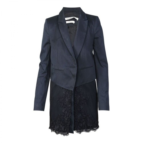Givenchy Pre-owned, Długi płaszcz z koronką w marynarce Czarny, female, 3334.00PLN