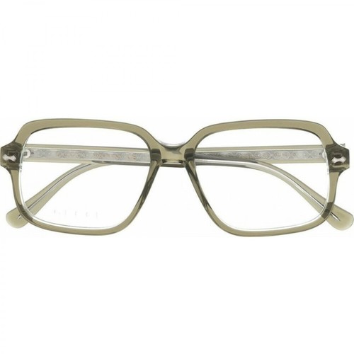 Gucci, Transparent Green Glasses Beżowy, male, 1190.70PLN