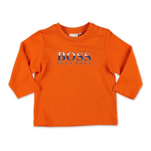 Hugo Boss, cotton jersey t-shirt Pomarańczowy, unisex, 174.00PLN