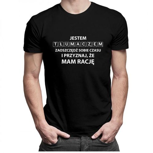Jestem tłumaczem - męska koszulka z nadrukiem 69.00PLN