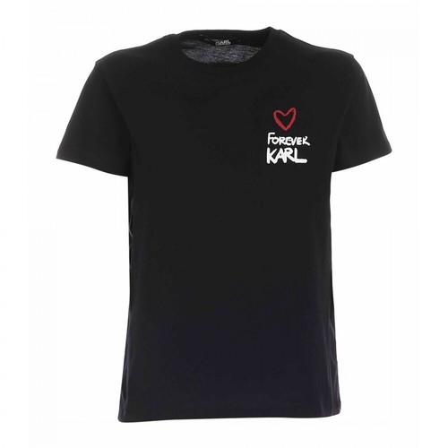 Karl Lagerfeld, Forever T-shirt Czarny, male, 437.00PLN