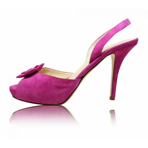 Kate Spade Pre-owned, Suede With Flower Detail Peep Toe Sandals Fioletowy, female, 1121.26PLN