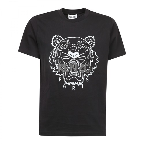 Kenzo, The Winter Capsule Tiger T-shirt Czarny, male, 324.00PLN