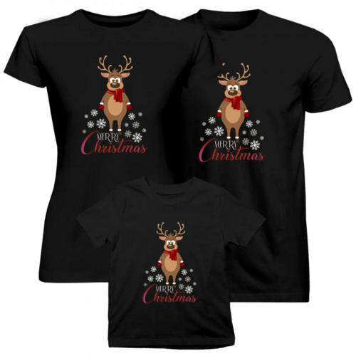 Komplet dla rodziny - Merry Christmas - reniferek - koszulki z nadrukiem 187.00PLN
