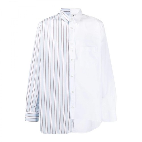 Lanvin, Patchwork Long Shirt Biały, male, 1051.00PLN