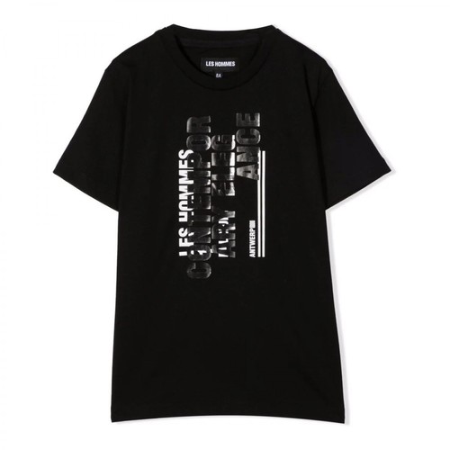 Les Hommes, T-shirt Czarny, male, 219.00PLN