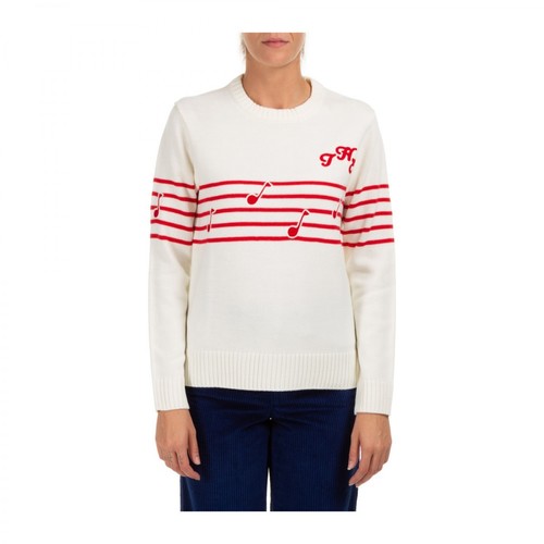 Marc Jacobs, Skoczka sweter wokół szyi załogi Biały, female, 941.00PLN