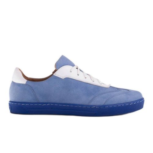 Marco Shoes Sportowe trampki z wysokiej jakości zamszu naturalnego niebieskie 349.00PLN