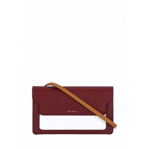 Marni, Mini Bag Wallet With Shoulder Strap Czerwony, female, 3147.00PLN