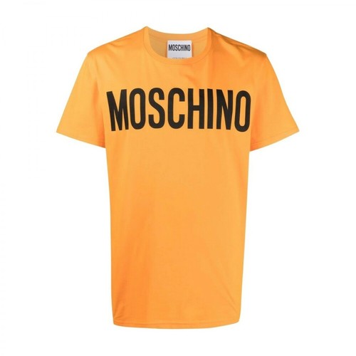 Moschino, T-shirt à logo imprimé Żółty, male, 278.00PLN