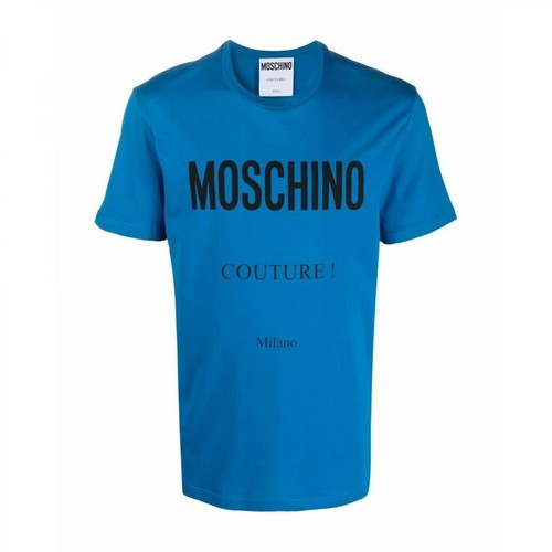 Moschino, T-Shirt Niebieski, male, 684.00PLN