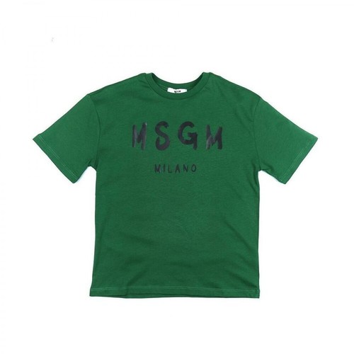 Msgm, T-Shirt Zielony, male, 206.00PLN
