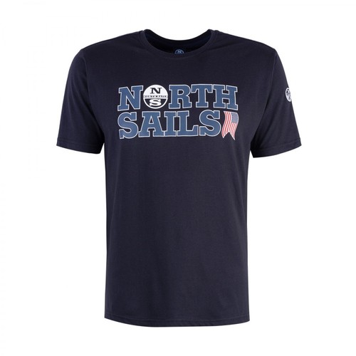 North Sails, T-shirt Niebieski, male, 142.00PLN