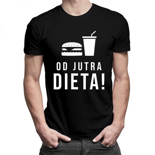 Od jutra dieta - męska koszulka z nadrukiem 69.00PLN