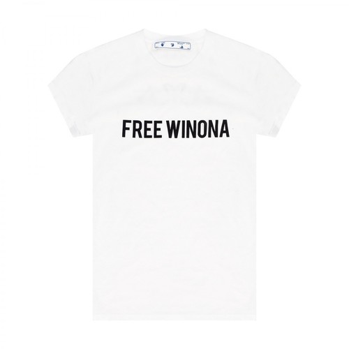 Off White, T-shirt z logo Biały, female, 986.00PLN
