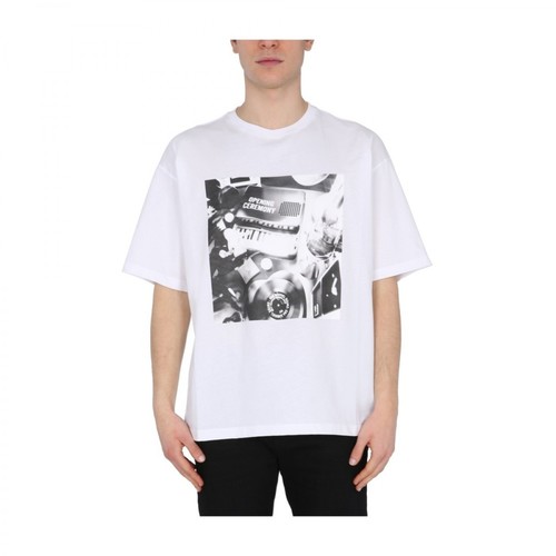 Opening Ceremony, T-Shirt With Pianoprint Biały, male, 562.70PLN