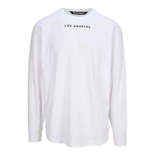 Palm Angels, Long sleeve T-Shirts Pmab001S21Jer002 Biały, male, 984.00PLN