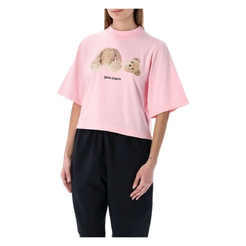 Palm Angels, T-Shirt Pwaa020C99Jer001 Różowy, female, 1051.91PLN