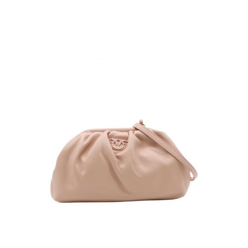 Pinko, Mini Chain Clutch Bag in nappa Różowy, female, 1254.00PLN