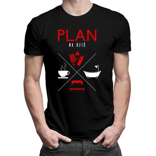 Plan na dziś - strażak - męska koszulka z nadrukiem 69.00PLN