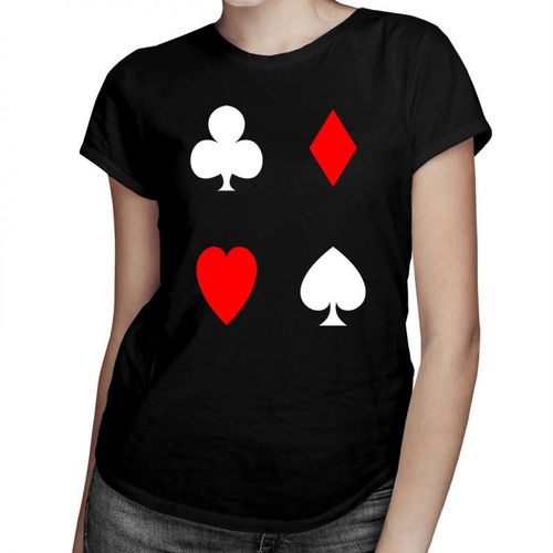 Playing Cards - trefl, pik, kier, karo - damska koszulka z nadrukiem 69.00PLN